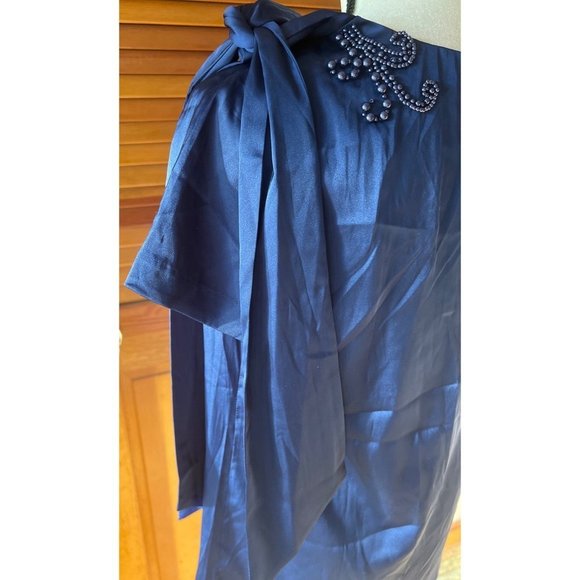 ebene by p assouline Navy Sequin Blouse -- Large - Picture 8 of 10